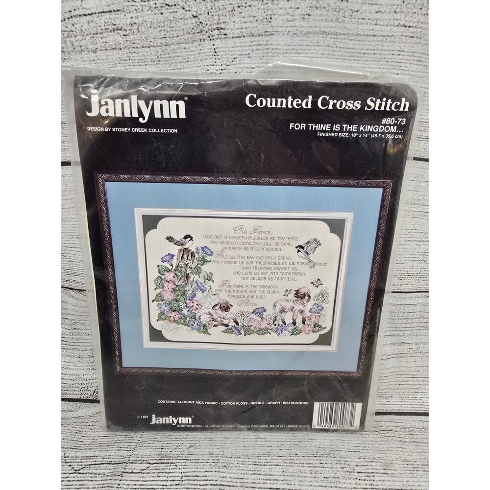Janlynn For Thine is the Kingdom Counted Cross Stitch Kit 80-73 Our Father Who